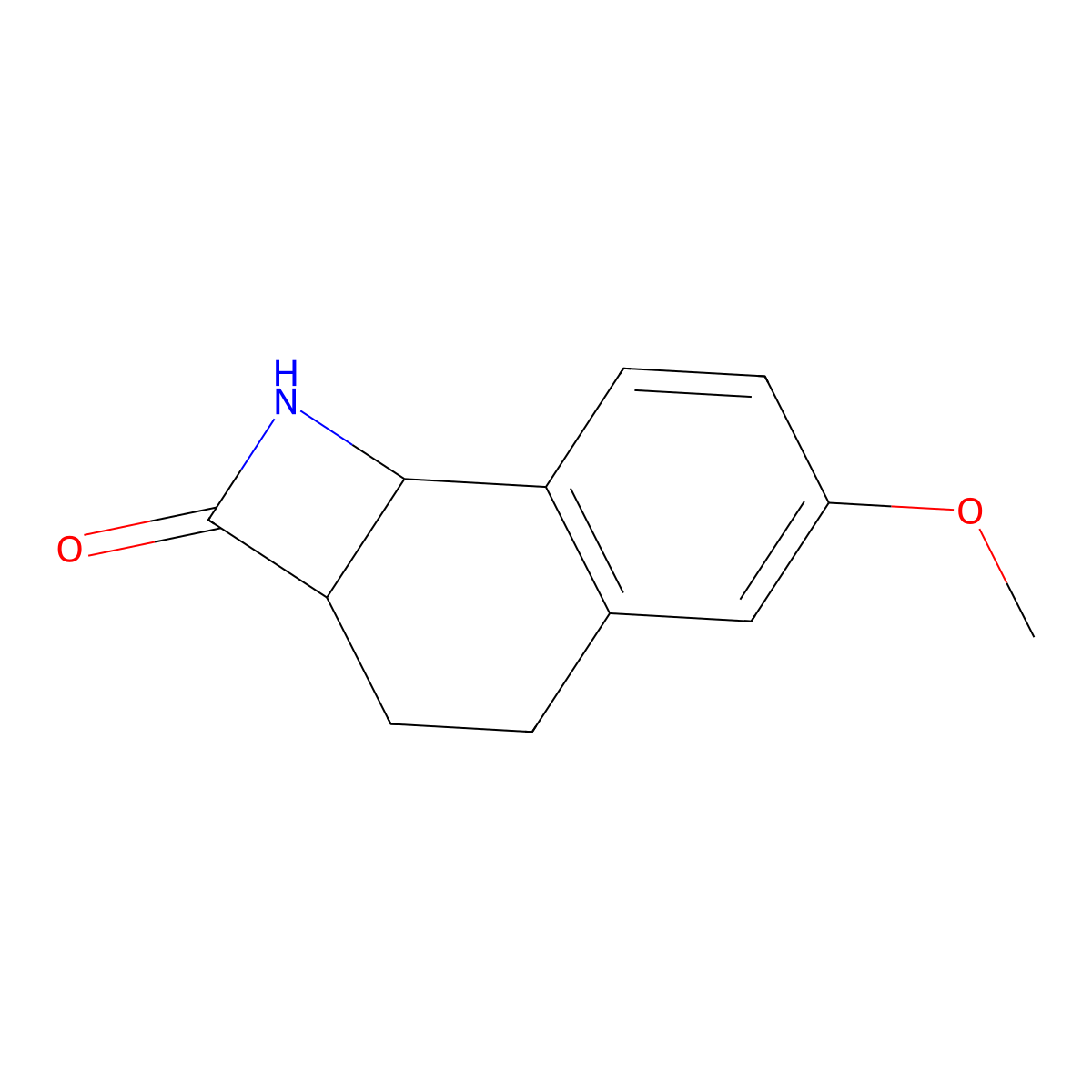 6-Methoxy-2a,3,4,8b-tetrahydronaphtho[1,2-b]azet-2(1h)-one molecular structure, CAS 1508765-60-3