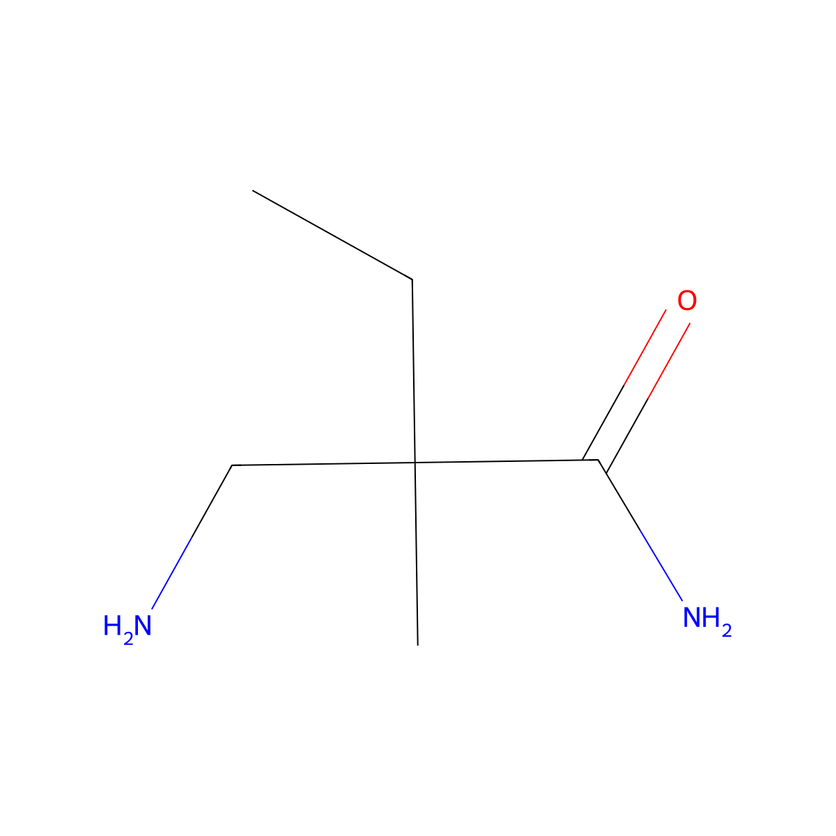 2-(Aminomethyl)-2-methylbutanamide molecular structure, CAS 1508779-32-5