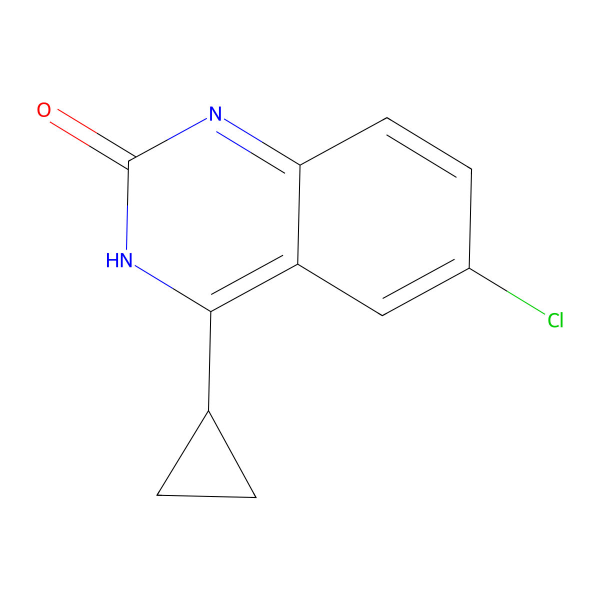 6-Chloro-4-cyclopropylquinazolin-2(1H)-one molecular structure, CAS 150878-36-7