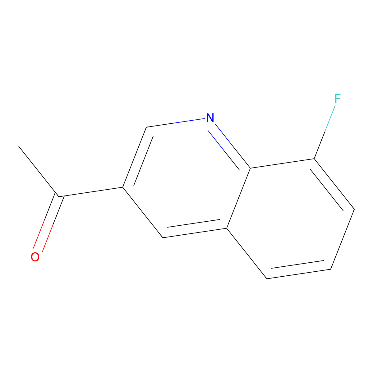1-(8-Fluoroquinolin-3-yl)ethan-1-one molecular structure, CAS 1508783-84-3