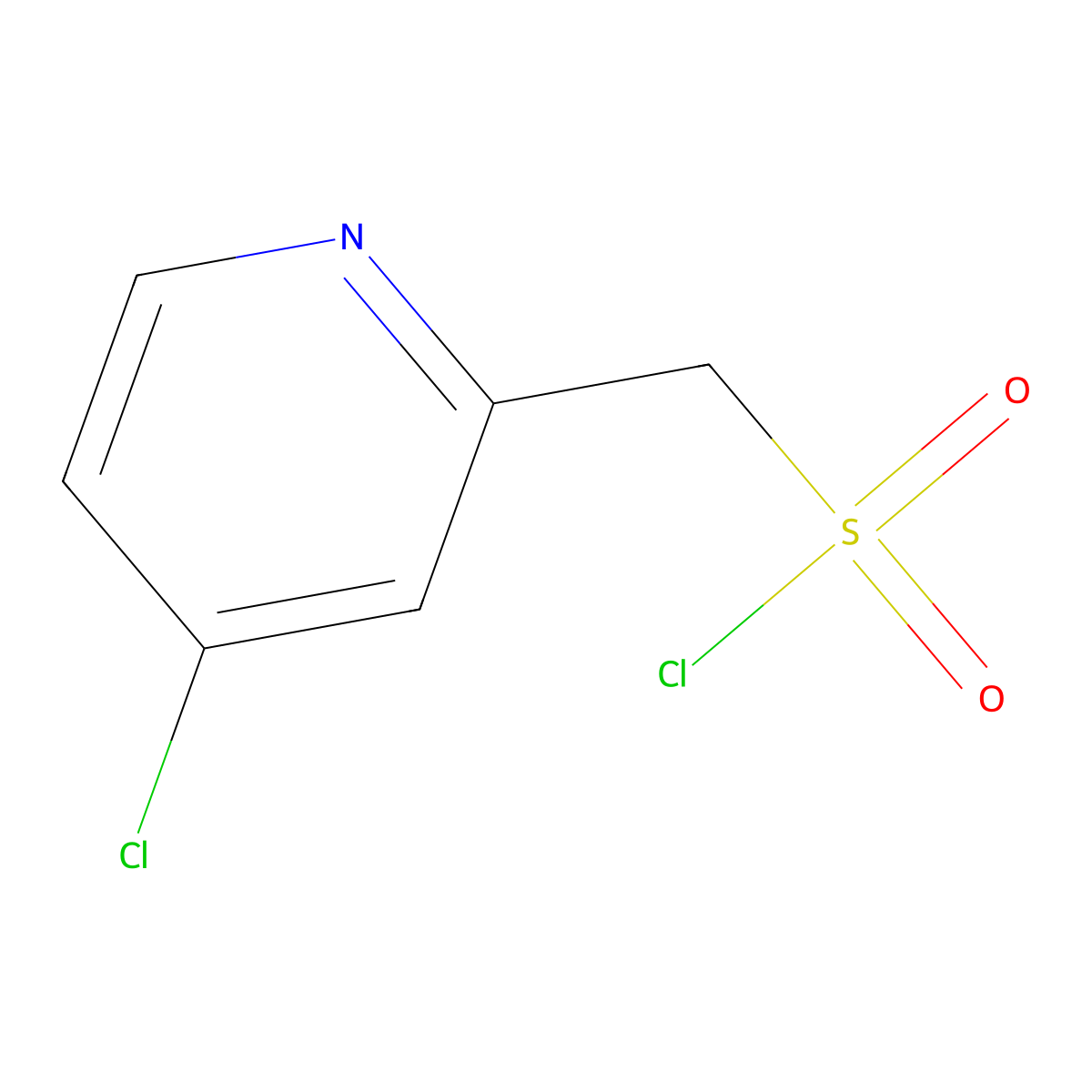 (4-Chloropyridin-2-YL)methanesulfonyl chloride molecular structure, CAS 1508788-33-7