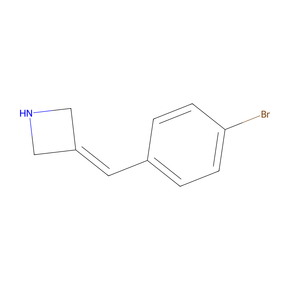 3-(4-Bromobenzylidene)azetidine molecular structure, CAS 1508796-30-2