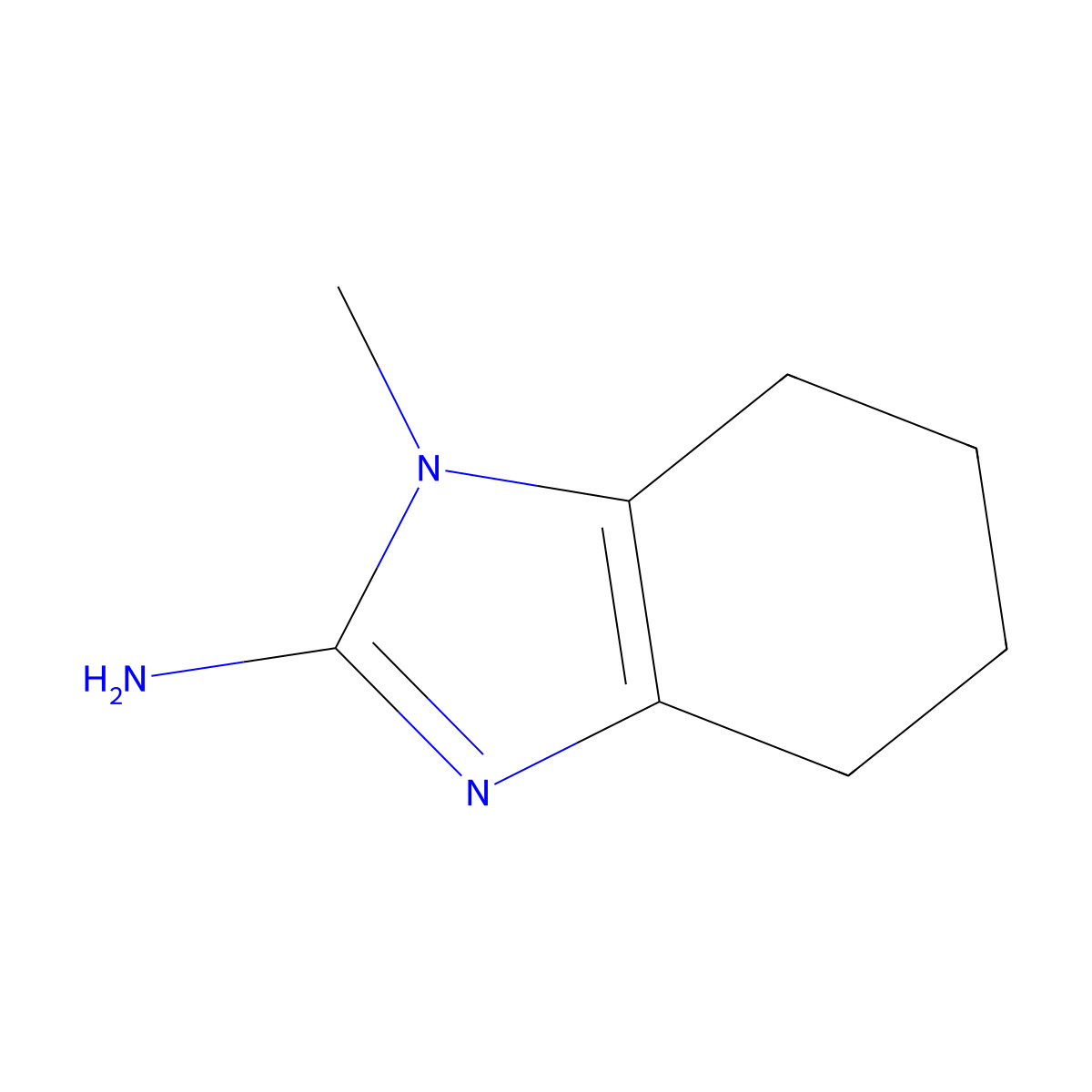 1-methyl-4,5,6,7-tetrahydro-1H-1,3-benzodiazol-2-amine molecular structure, CAS 1508797-84-9