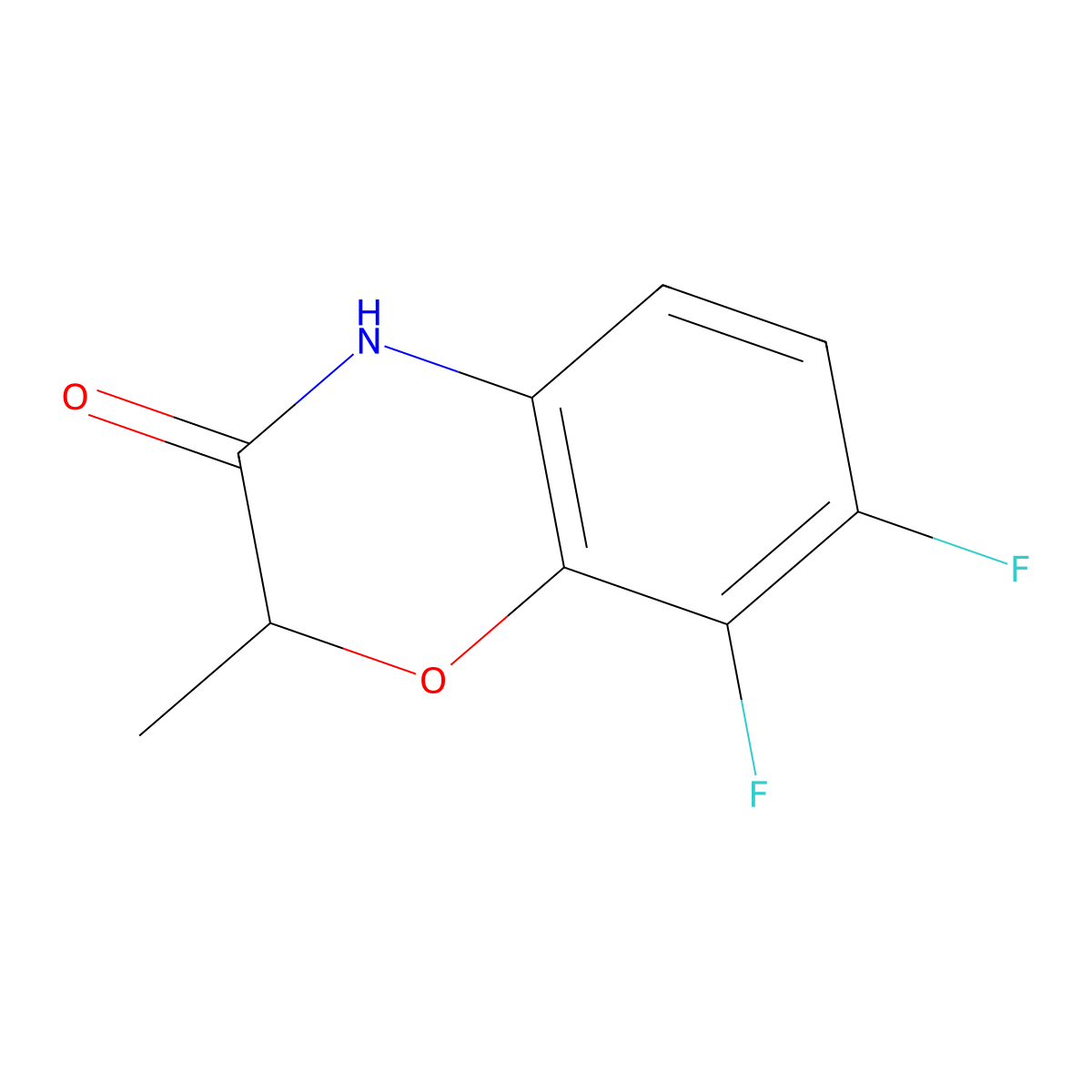 7,8-Difluoro-2-methyl-2H-benzo[B][1,4]oxazin-3(4H)-one molecular structure, CAS 1508798-60-4
