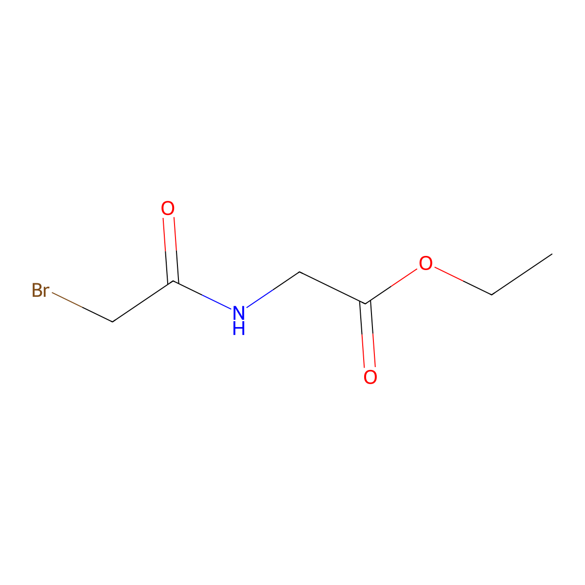 N-(Bromoacetyl)glycine, ethyl ester molecular structure, CAS 15088-70-7