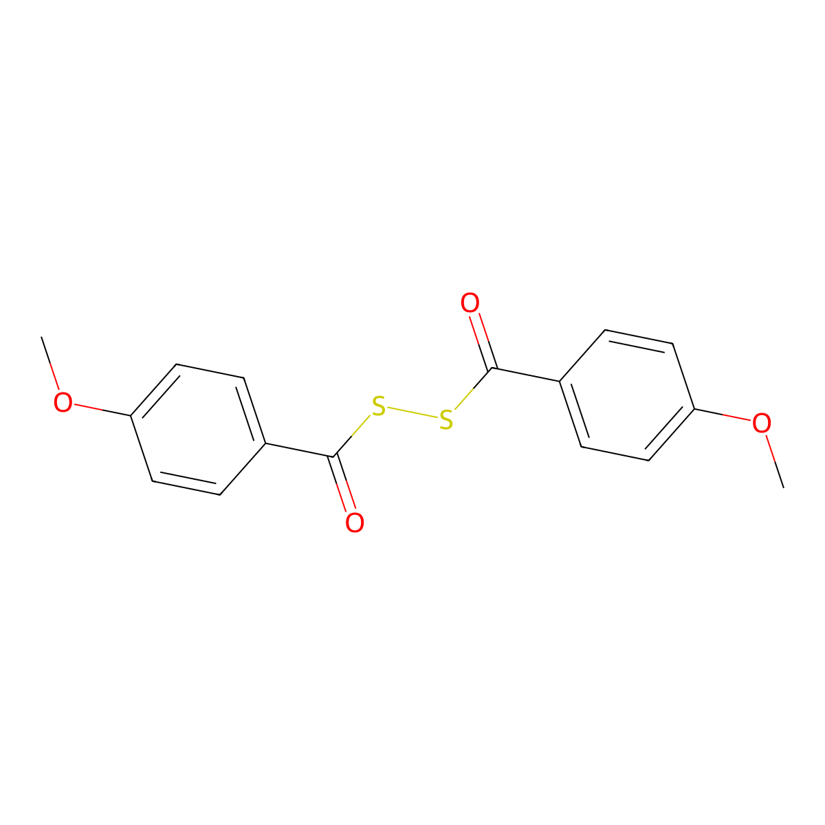 Disulfide, bis(4-methoxybenzoyl) molecular structure, CAS 15088-73-0