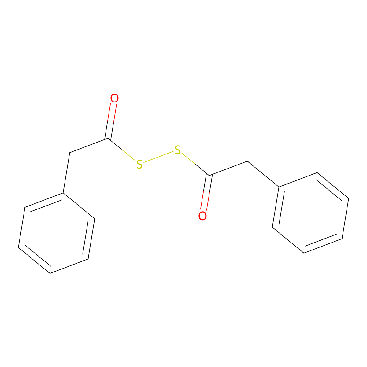 Bis(phenylacetyl) disulfide molecular structure, CAS 15088-78-5