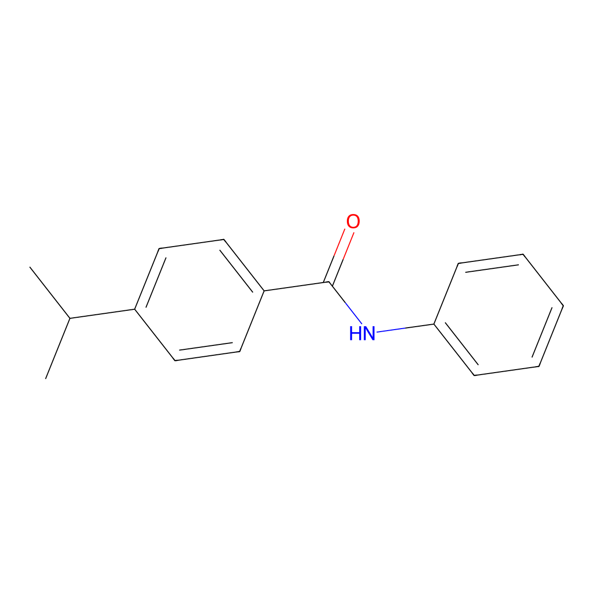 4-Isopropyl-n-phenylbenzamide molecular structure, CAS 15088-90-1