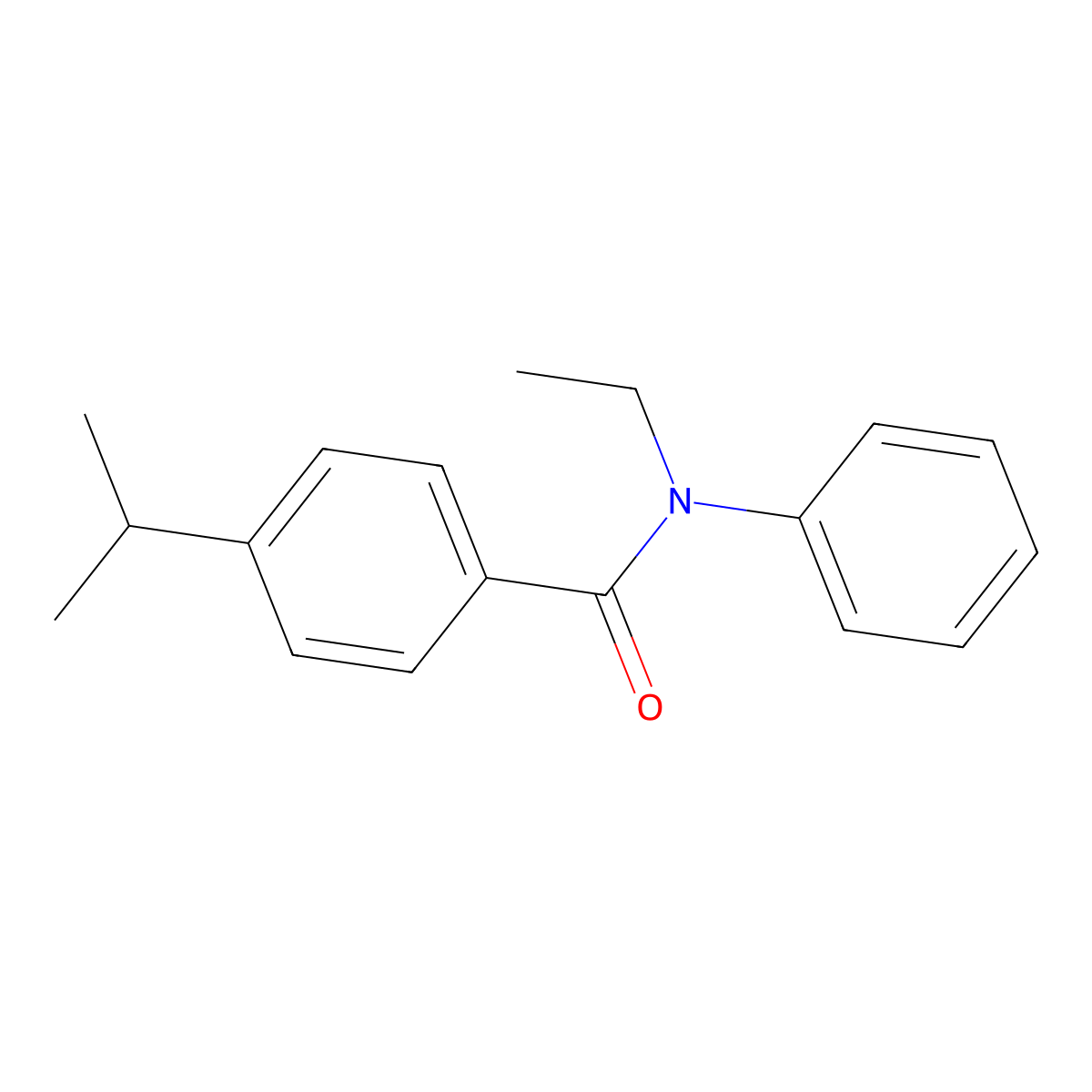 N-ethyl-4-isopropyl-N-phenylbenzamide molecular structure, CAS 15088-92-3