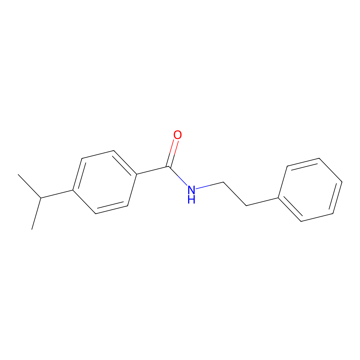 N-Phenethyl-4-isopropylbenzamide molecular structure, CAS 15088-93-4