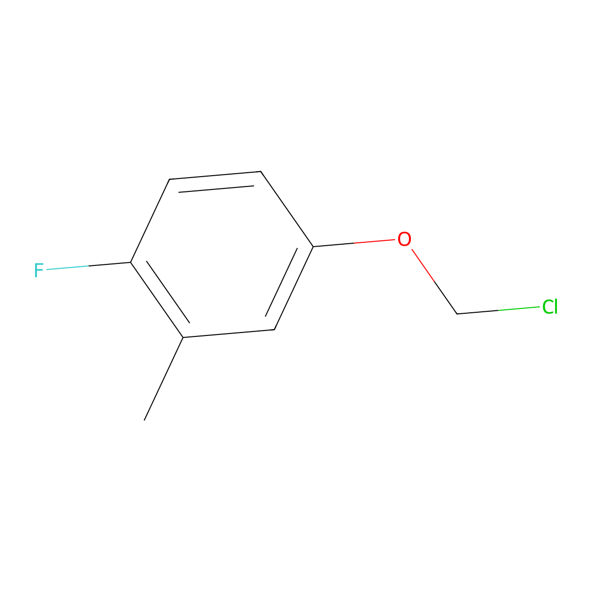 4-(Chloromethoxy)-1-fluoro-2-methylbenzene molecular structure, CAS 1508804-27-0