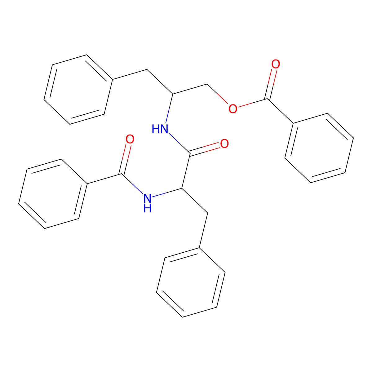 Aurantiamide benzoate molecular structure, CAS 150881-02-0