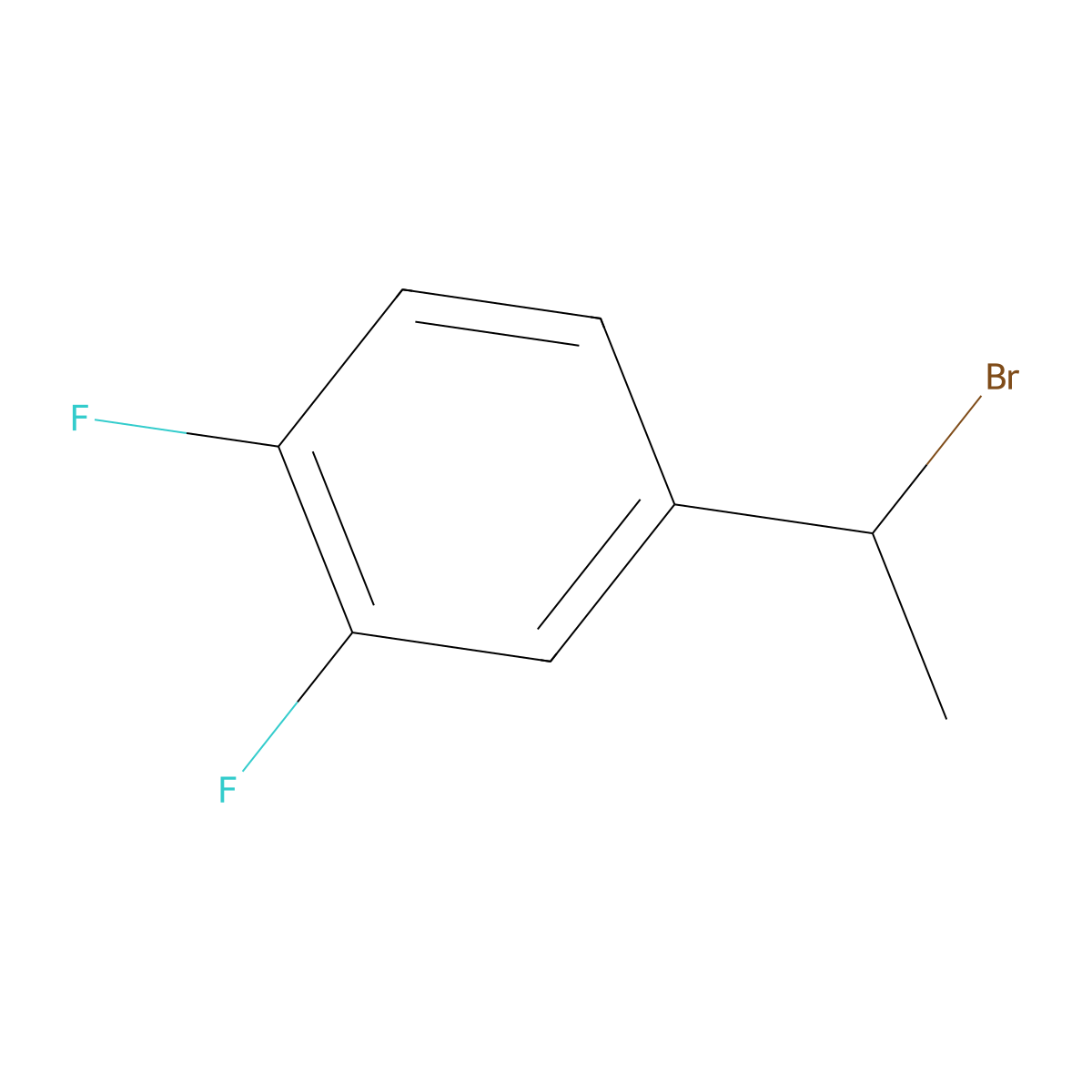 4-(1-Bromoethyl)-1,2-difluorobenzene molecular structure, CAS 150881-71-3