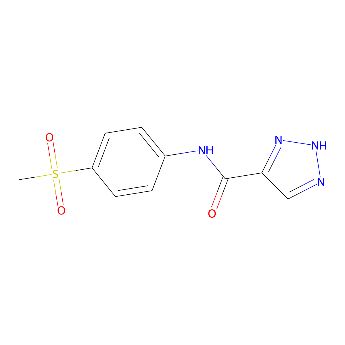 N-(4-methanesulfonylphenyl)-1H-1,2,3-triazole-5-carboxamide molecular structure, CAS 1508811-32-2
