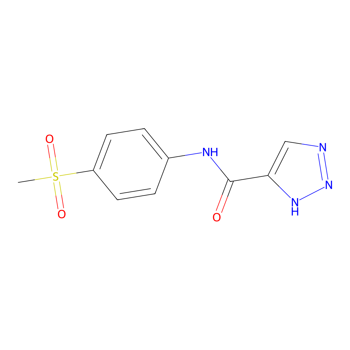 N-(4-methanesulfonylphenyl)-1H-1,2,3-triazole-5-carboxamide molecular structure, CAS 1508811-32-2