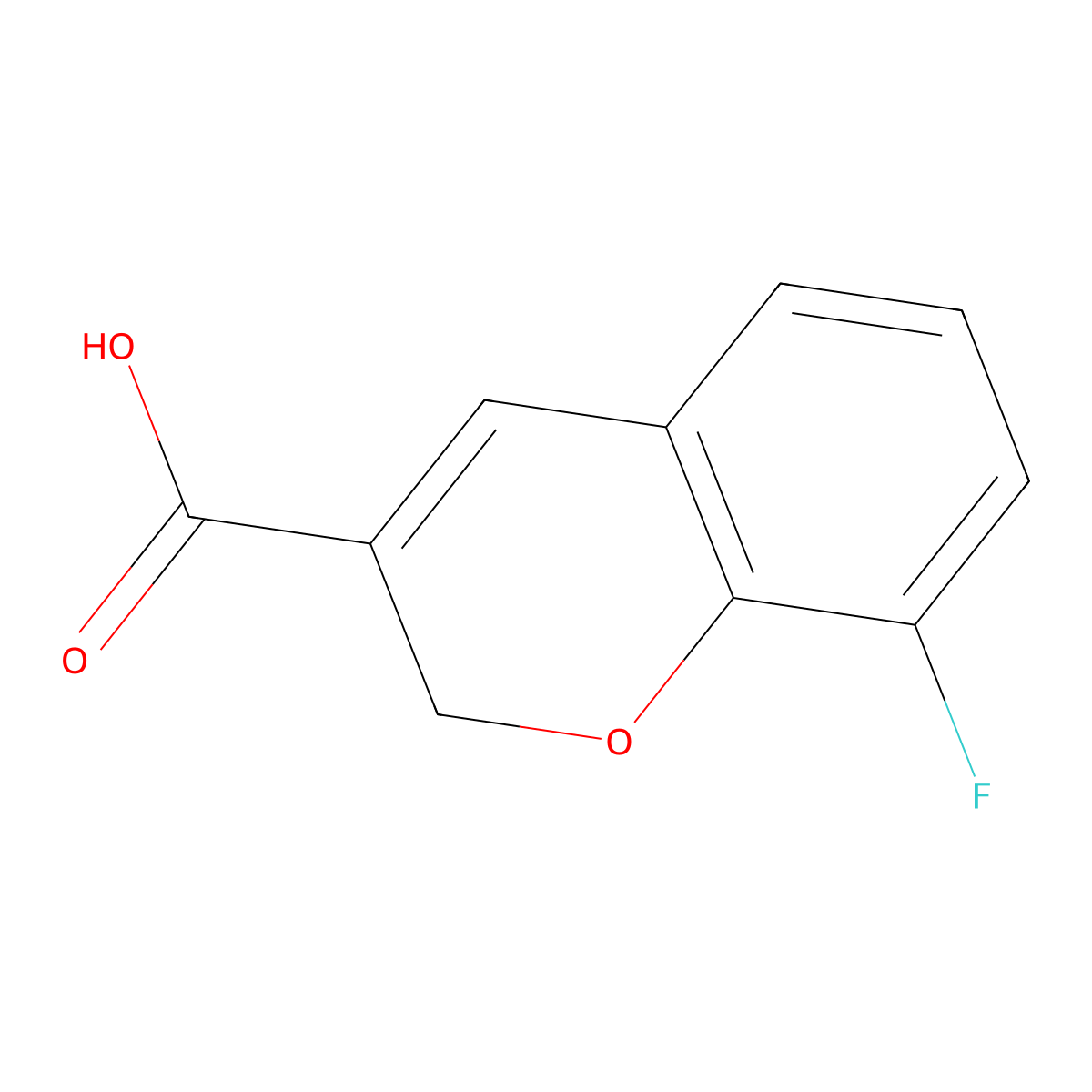 8-Fluoro-2H-chromene-3-carboxylic acid molecular structure, CAS 1508812-18-7