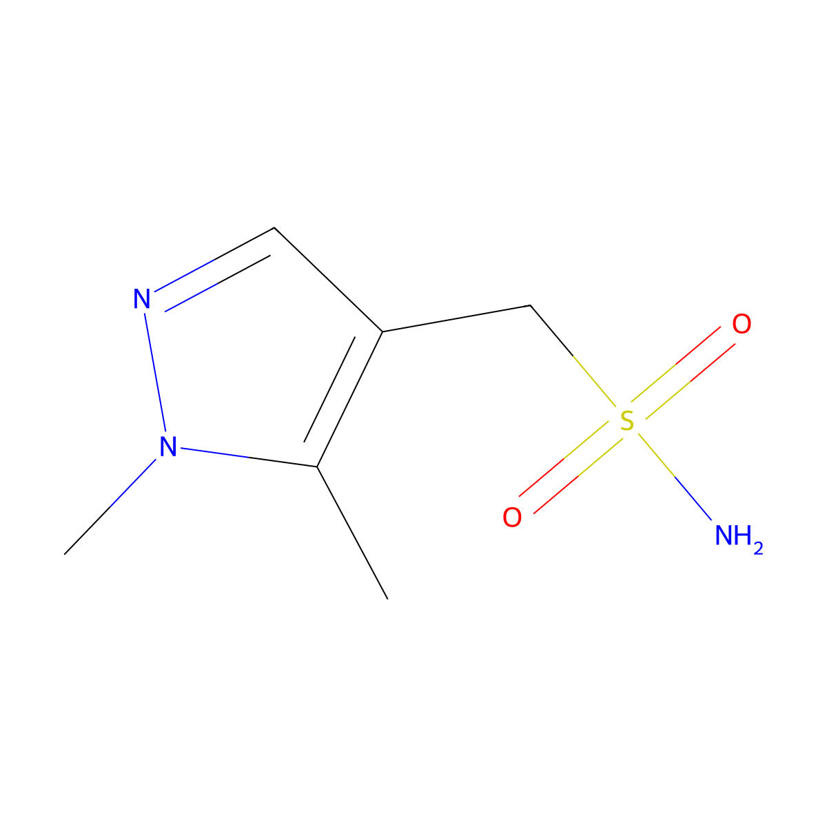 (1,5-Dimethyl-1H-pyrazol-4-yl)methanesulfonamide molecular structure, CAS 1508813-00-0