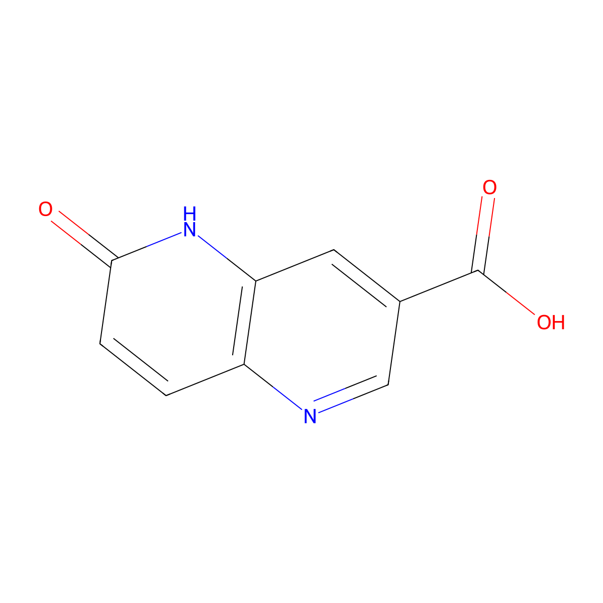 6-Hydroxy-1,5-naphthyridine-3-carboxylic acid molecular structure, CAS 1508822-90-9