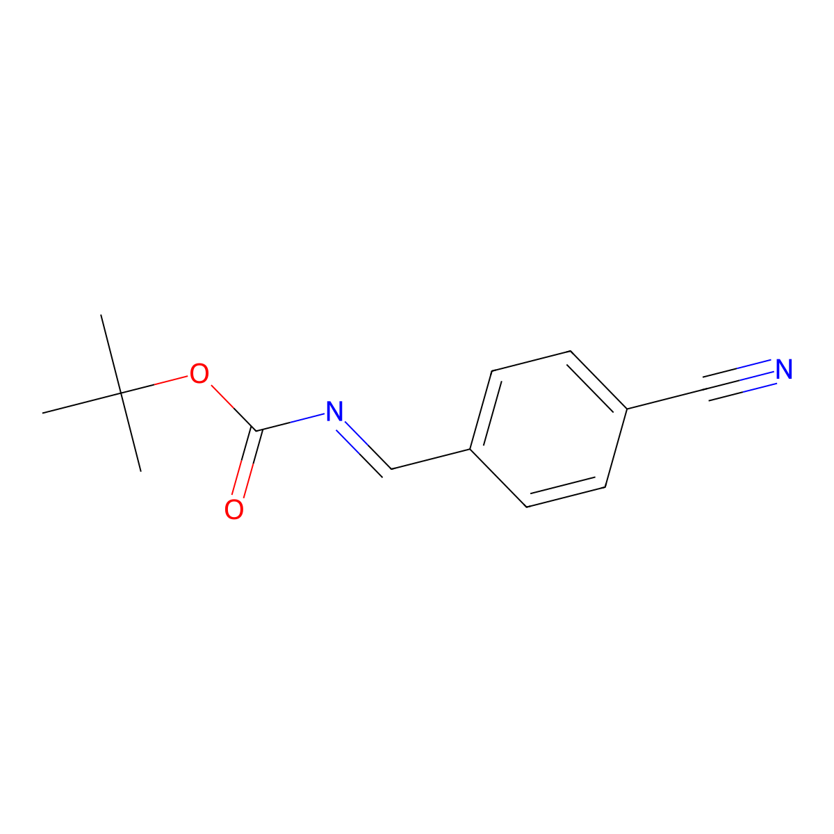 tert-Butyl 4-cyanobenzylidenecarbamate molecular structure, CAS 150884-51-8