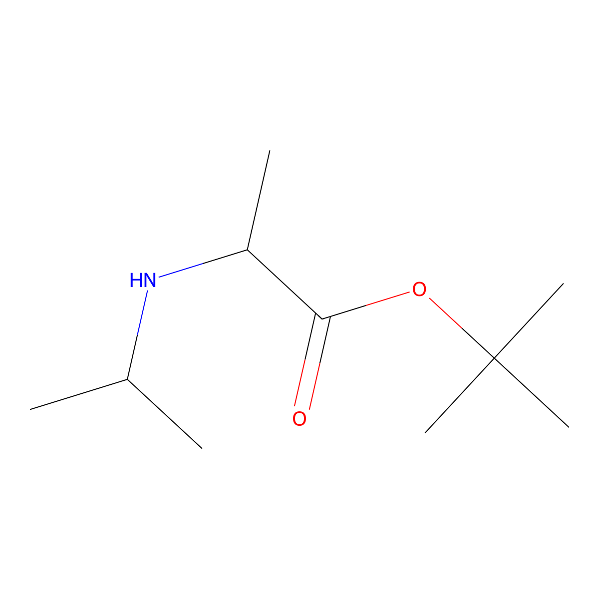 Tert-butyl 2-[(propan-2-yl)amino]propanoate molecular structure, CAS 150884-82-5