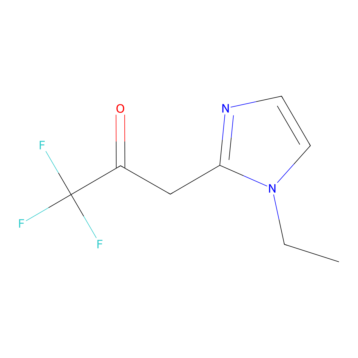 3-(1-Ethyl-1h-imidazol-2-yl)-1,1,1-trifluoropropan-2-one molecular structure, CAS 1508847-92-4