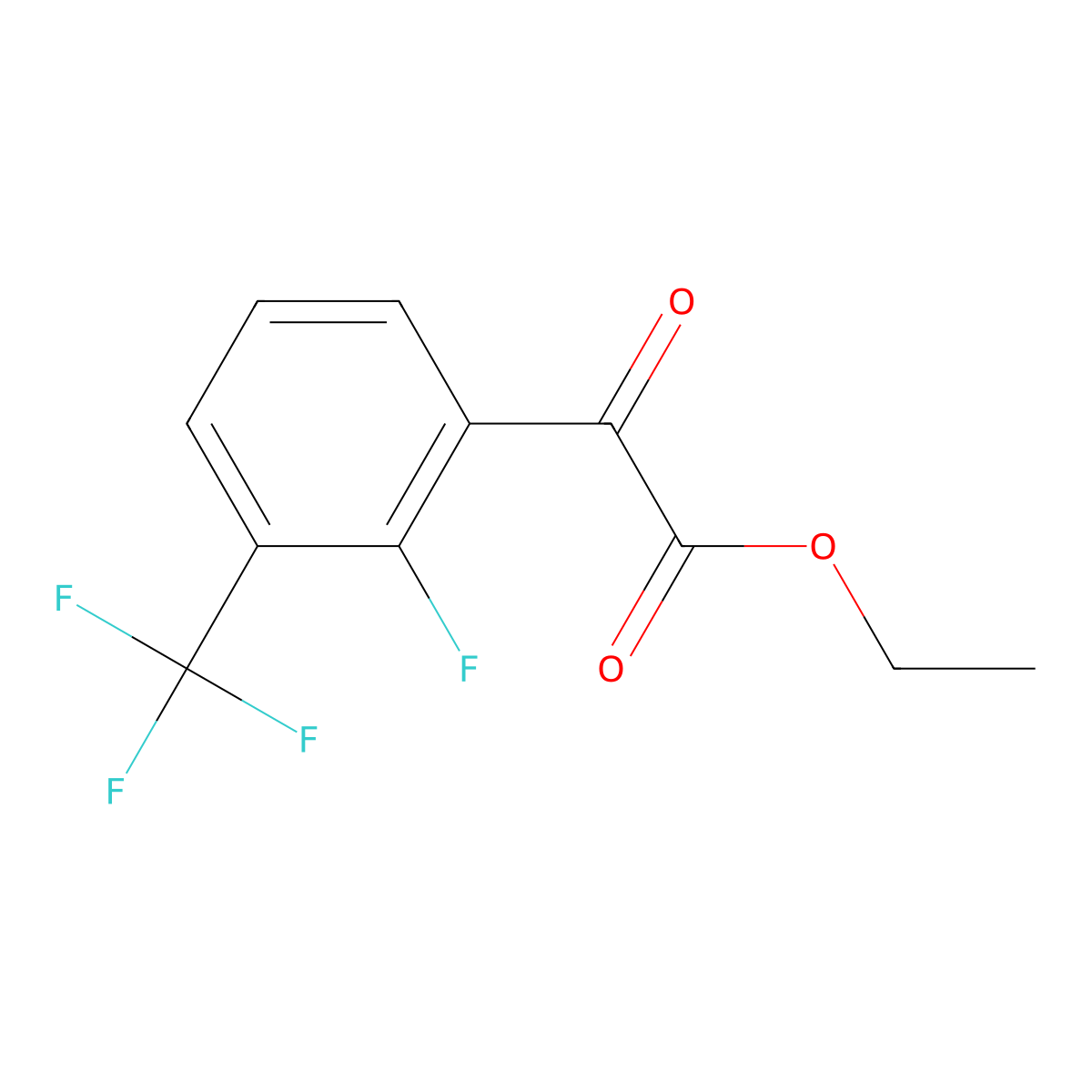 Ethyl 2-(2-fluoro-3-(trifluoromethyl)phenyl)-2-oxoacetate molecular structure, CAS 1508871-47-3