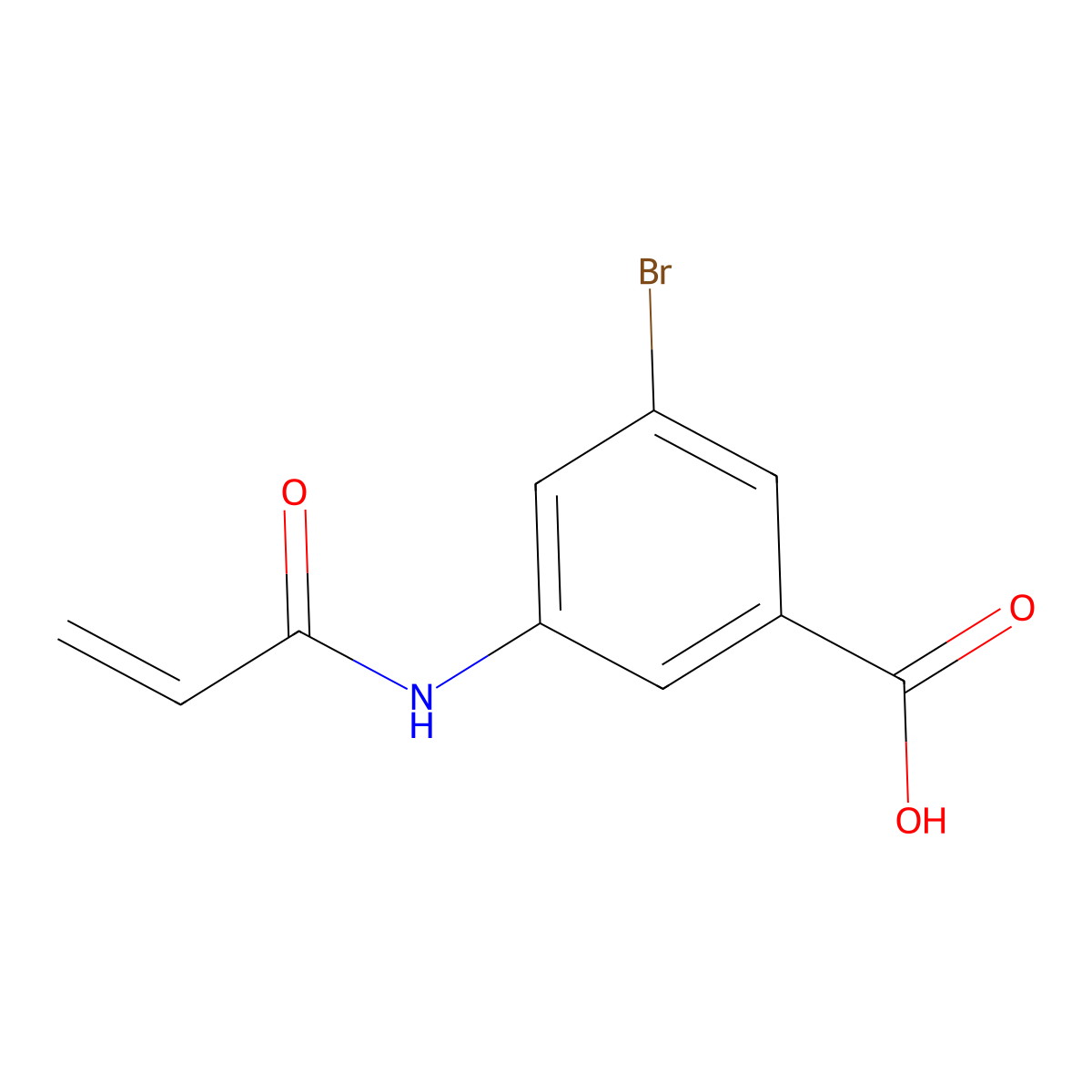 3-Bromo-5-(prop-2-enamido)benzoic acid molecular structure, CAS 1508872-07-8