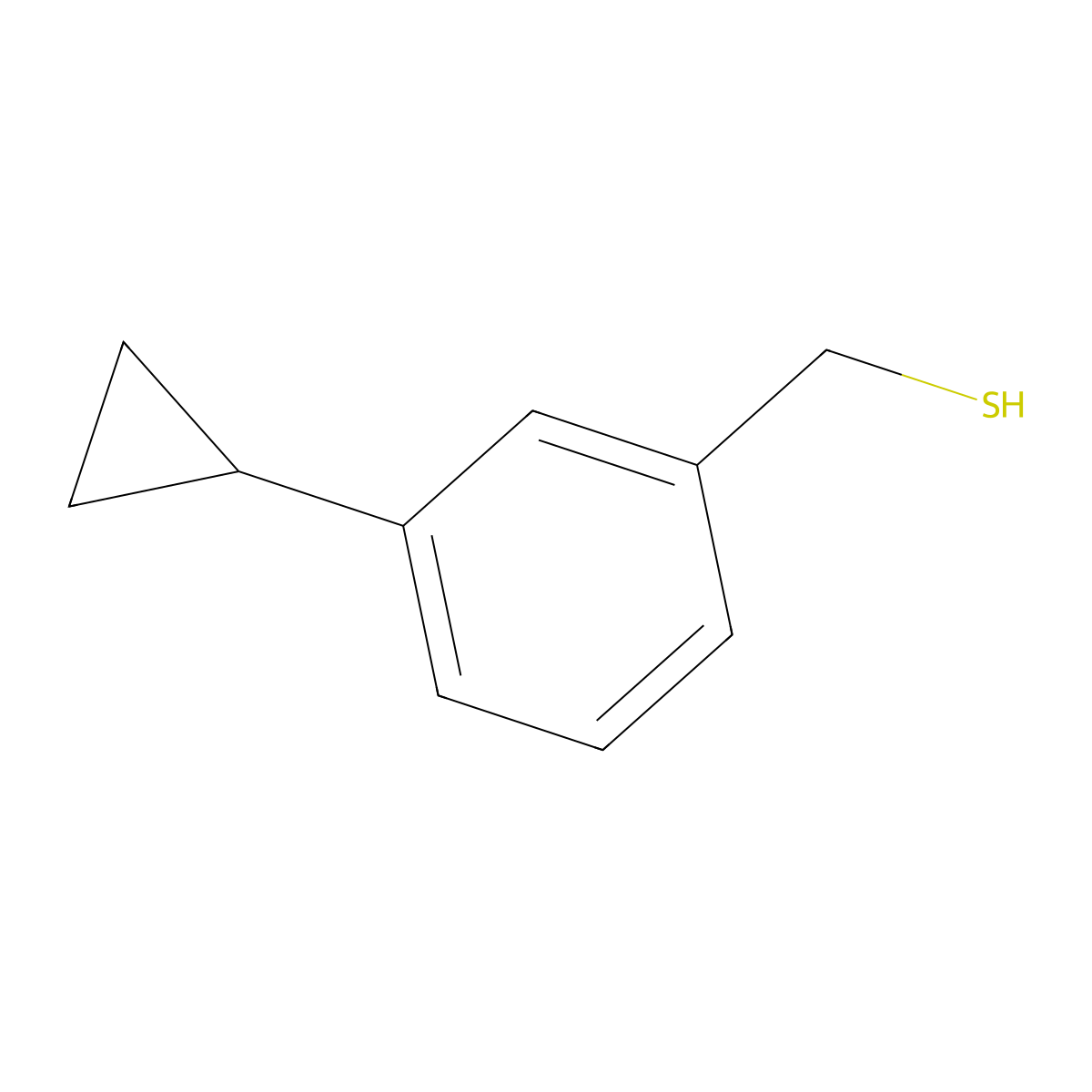 (3-Cyclopropylphenyl)methanethiol molecular structure, CAS 1508891-26-6
