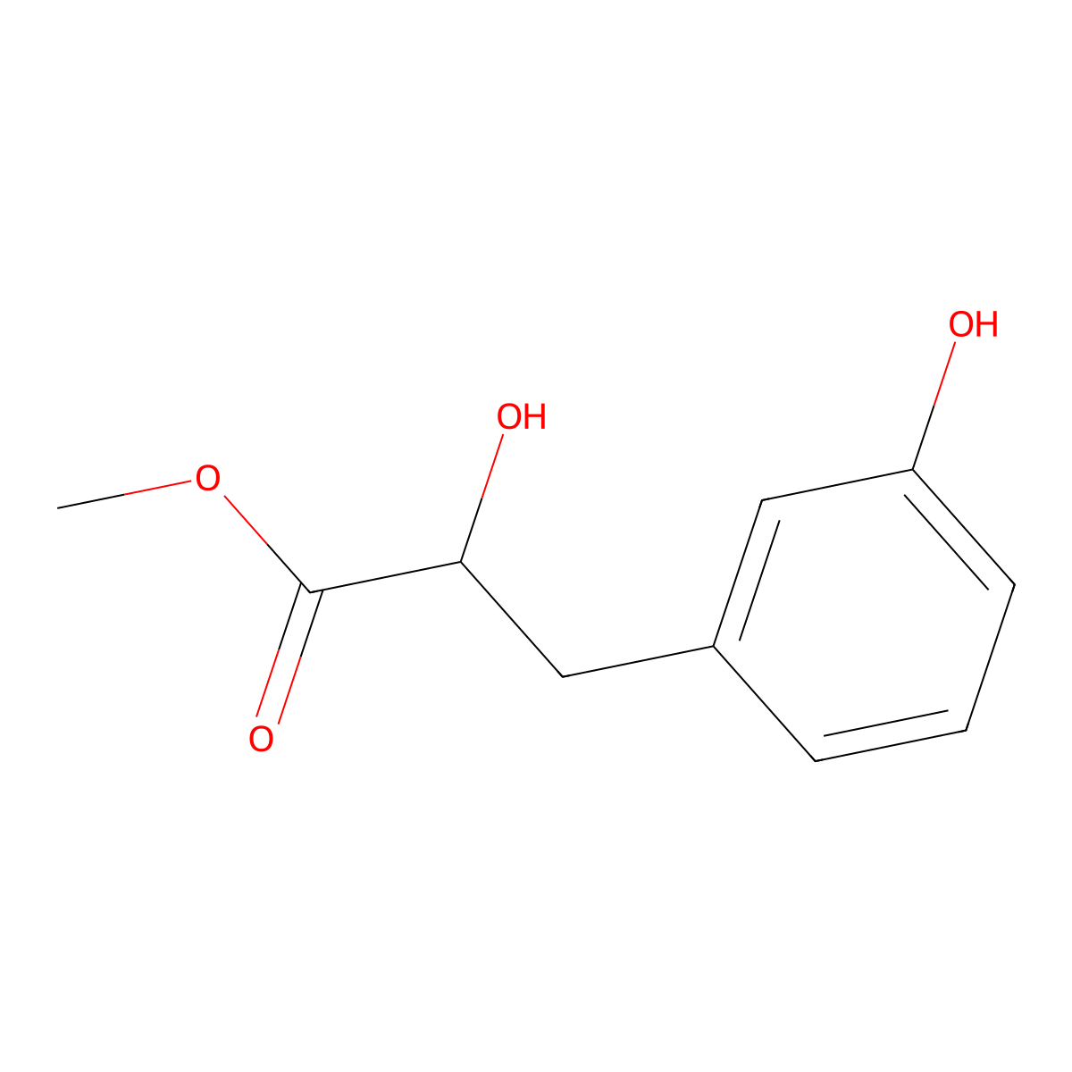 Methyl 2-Hydroxy-3-(3-hydroxyphenyl)propanoate molecular structure, CAS 1508892-33-8