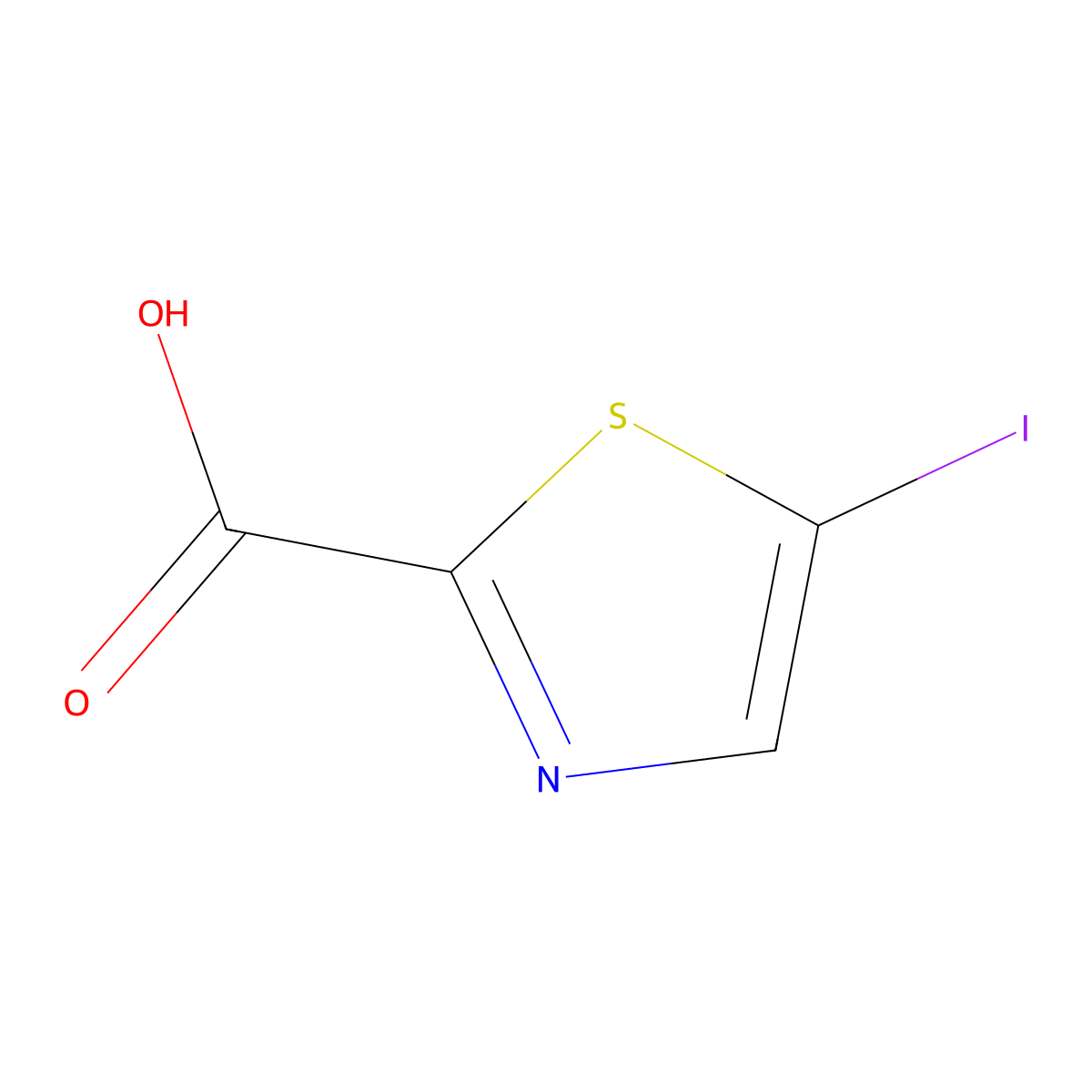 5-Iodo-1,3-thiazole-2-carboxylic acid molecular structure, CAS 1508892-39-4