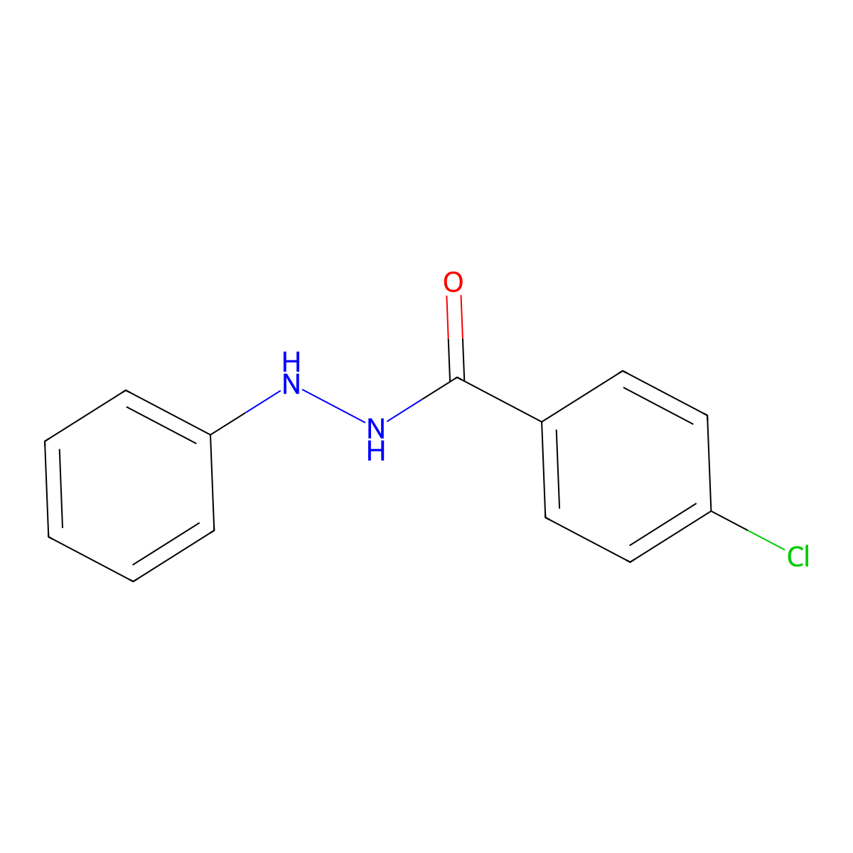 Benzoic acid, 4-chloro-, 2-phenylhydrazide molecular structure, CAS 15089-07-3