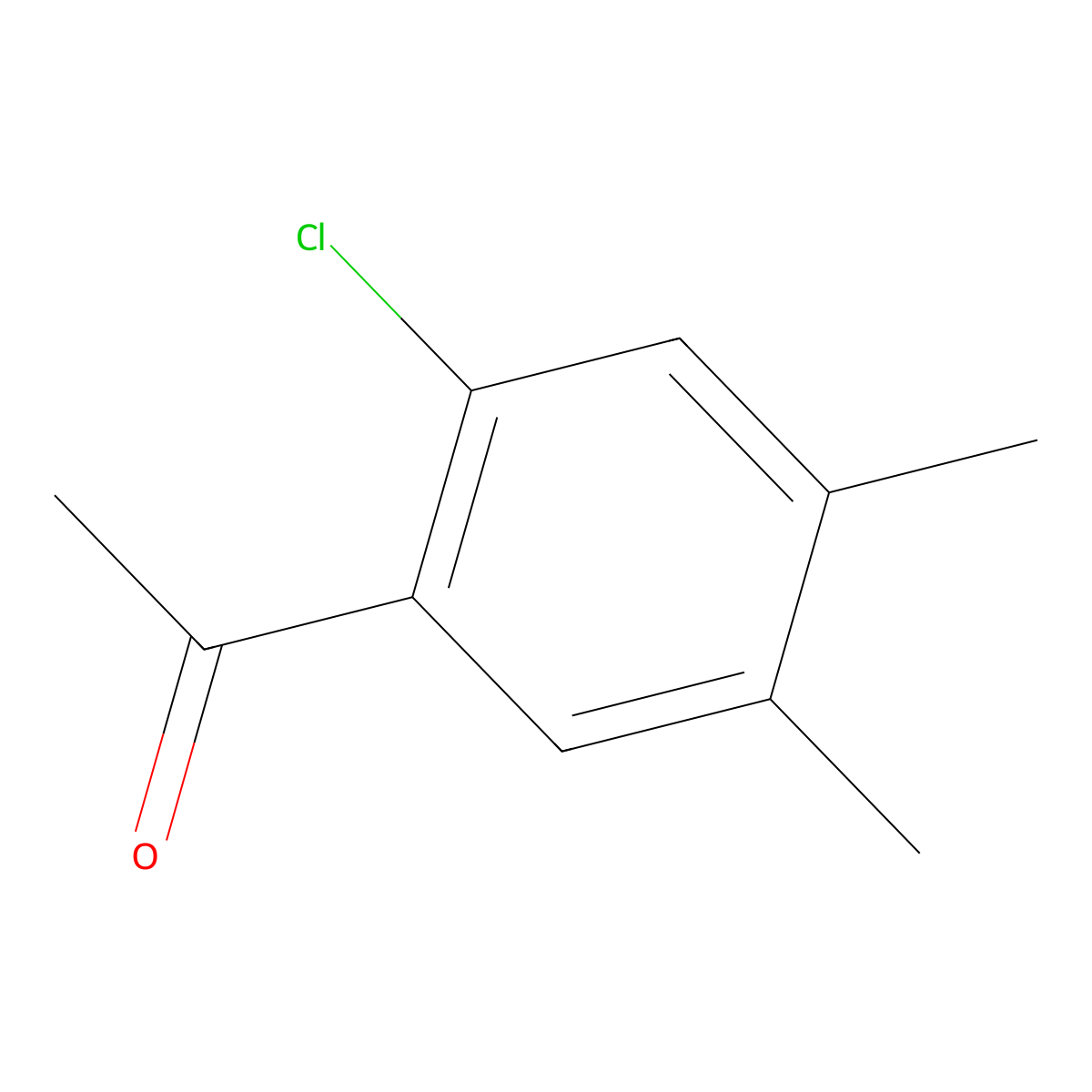 1-(2-Chloro-4,5-dimethylphenyl)ethan-1-one molecular structure, CAS 15089-73-3