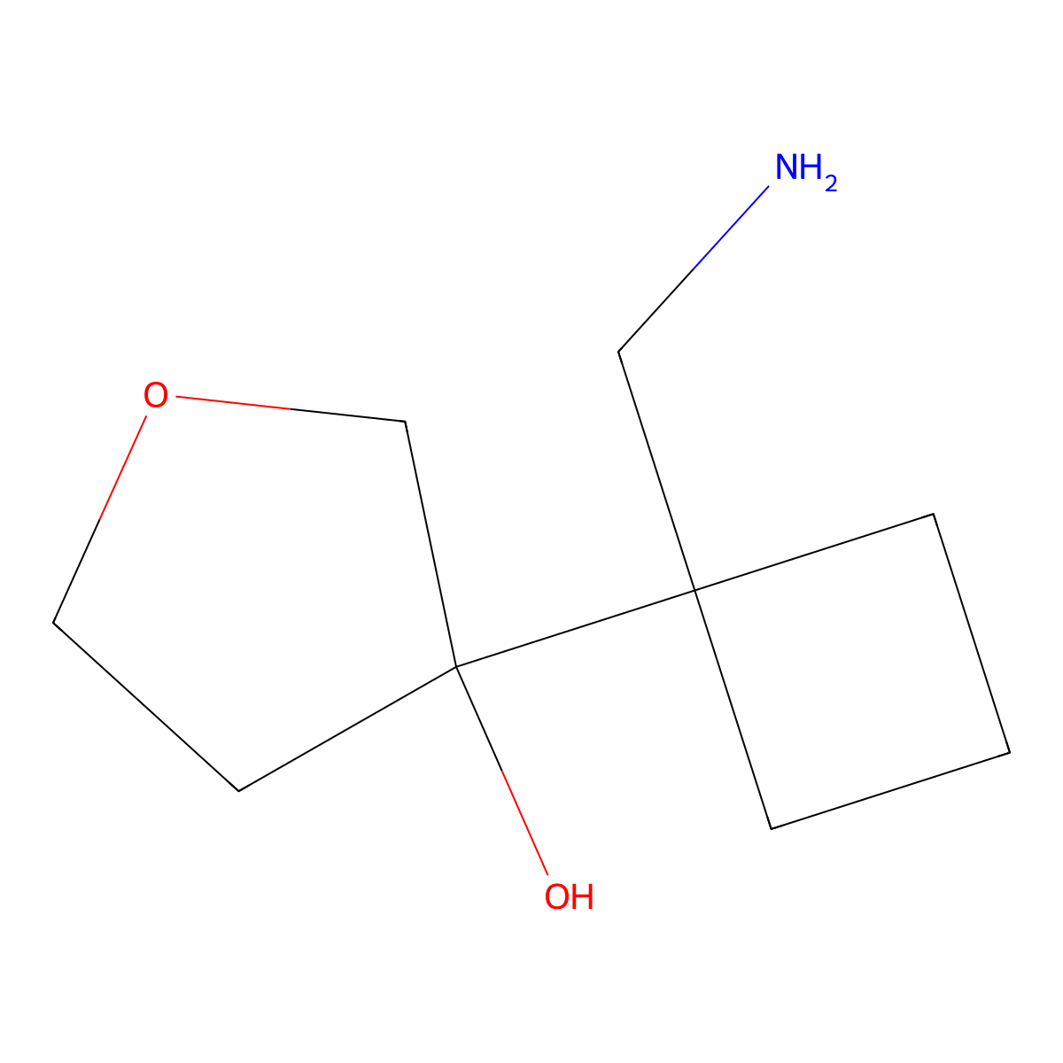 3-[1-(Aminomethyl)cyclobutyl]oxolan-3-ol molecular structure, CAS 1508903-22-7