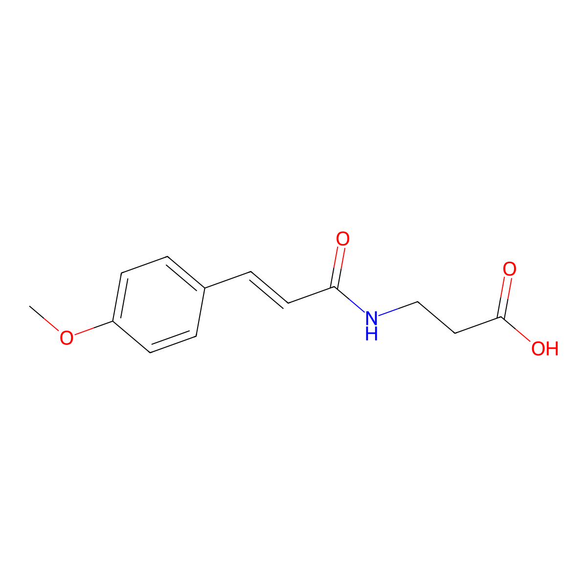 3-[3-(4-Methoxyphenyl)prop-2-enamido]propanoic acid molecular structure, CAS 150891-02-4