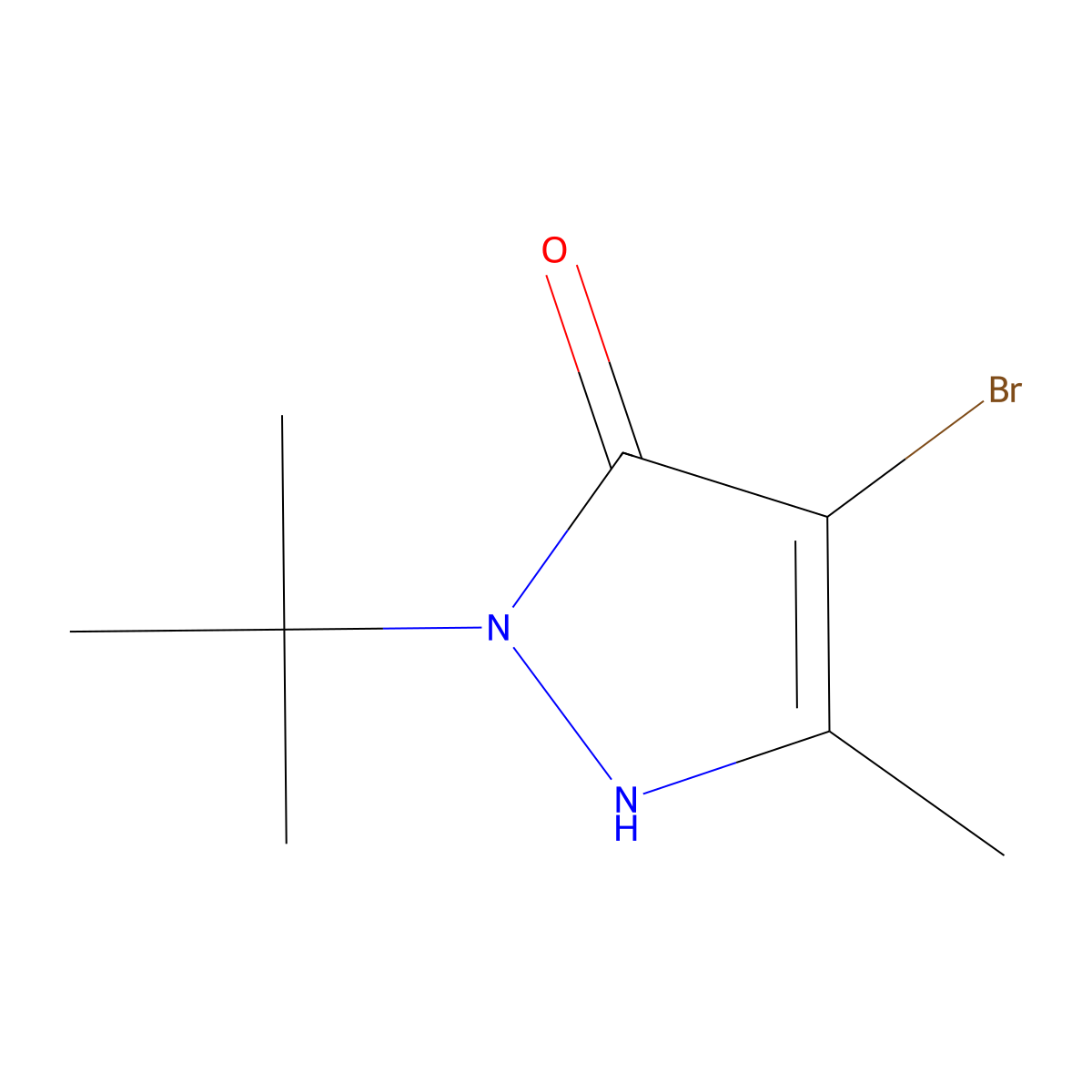 4-Bromo-1-tert-butyl-3-methyl-1H-pyrazol-5-OL molecular structure, CAS 1508910-21-1