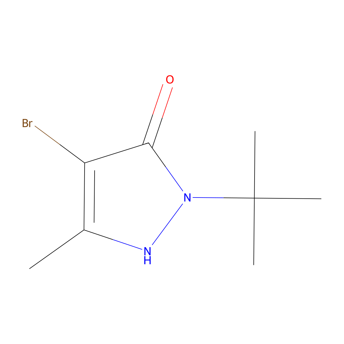 4-Bromo-1-tert-butyl-3-methyl-1H-pyrazol-5-OL molecular structure, CAS 1508910-21-1