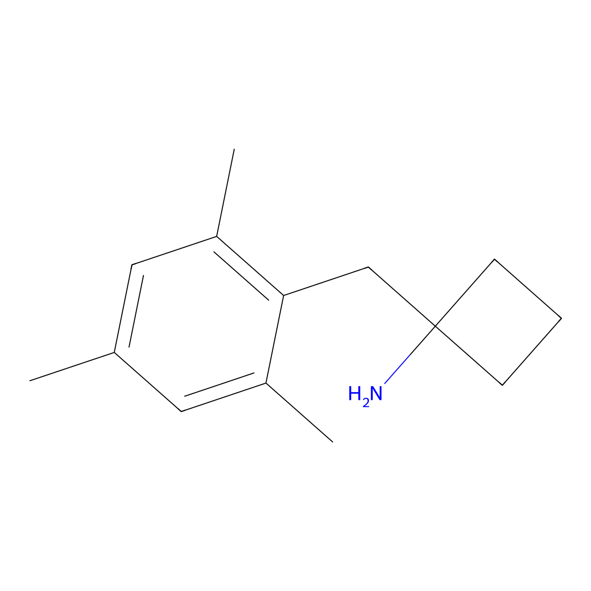 1-(2,4,6-Trimethylbenzyl)cyclobutan-1-amine molecular structure, CAS 1508918-26-0