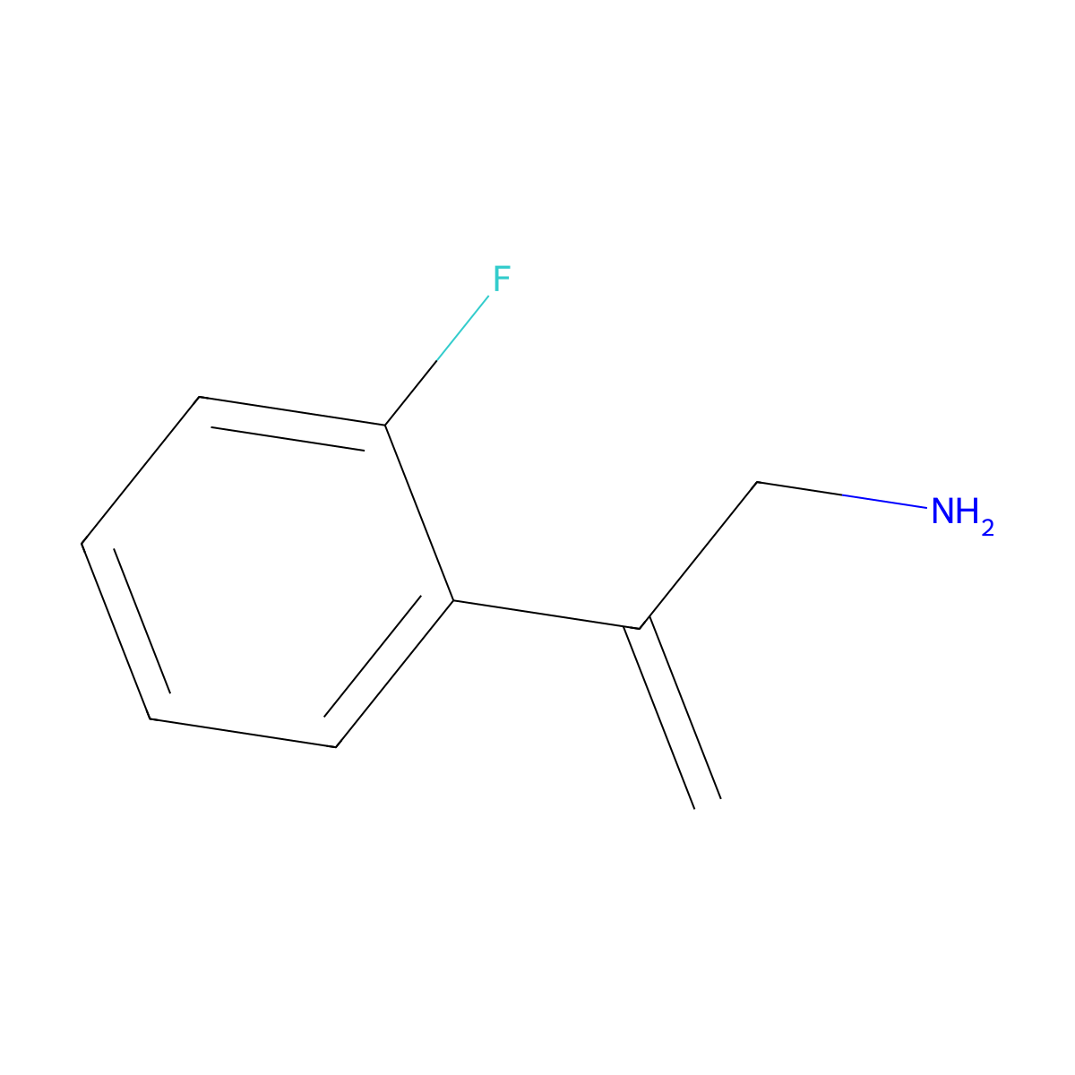 2-(2-Fluorophenyl)prop-2-en-1-amine molecular structure, CAS 1508934-70-0