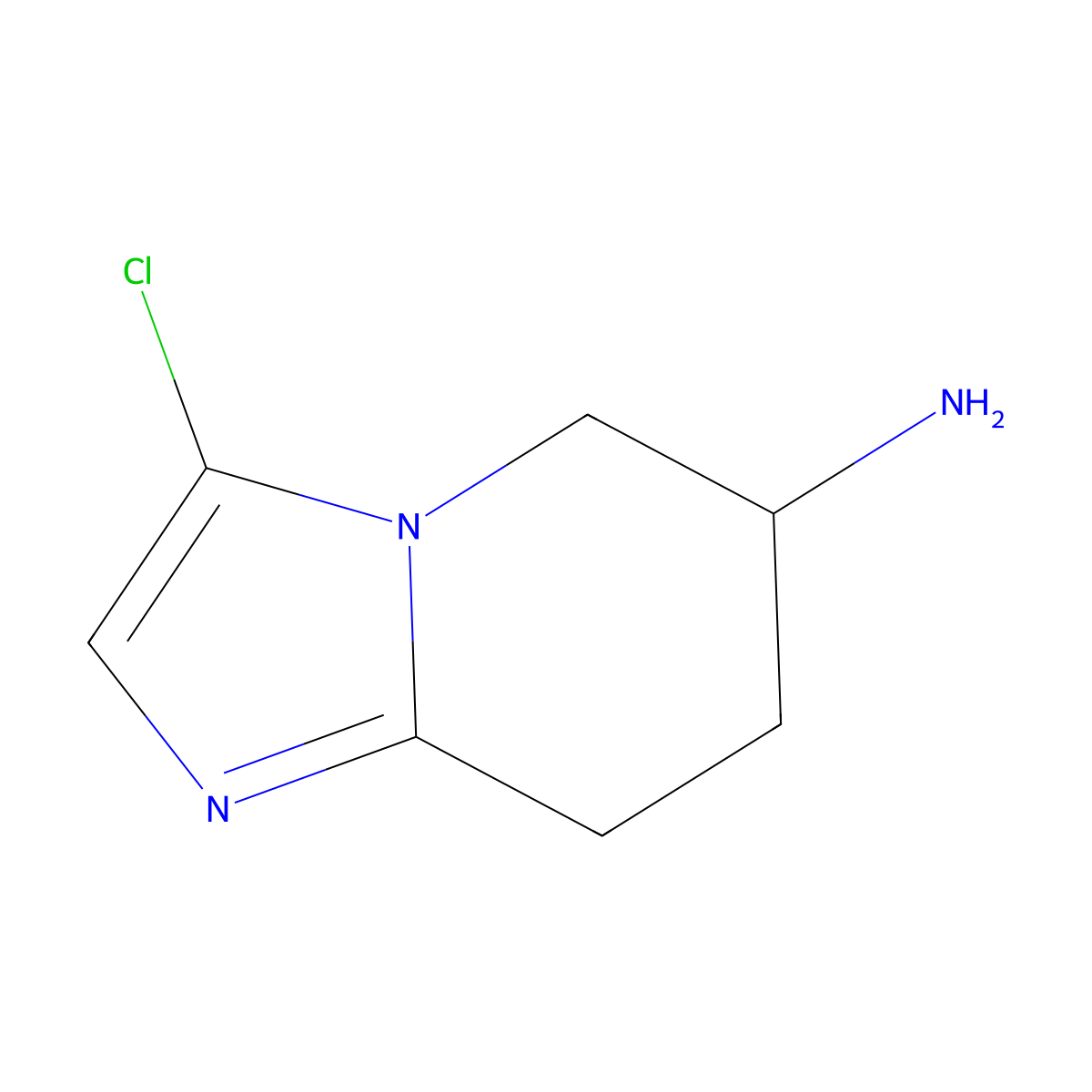 3-chloro-5H,6H,7H,8H-imidazo[1,2-a]pyridin-6-amine molecular structure, CAS 1508935-88-3
