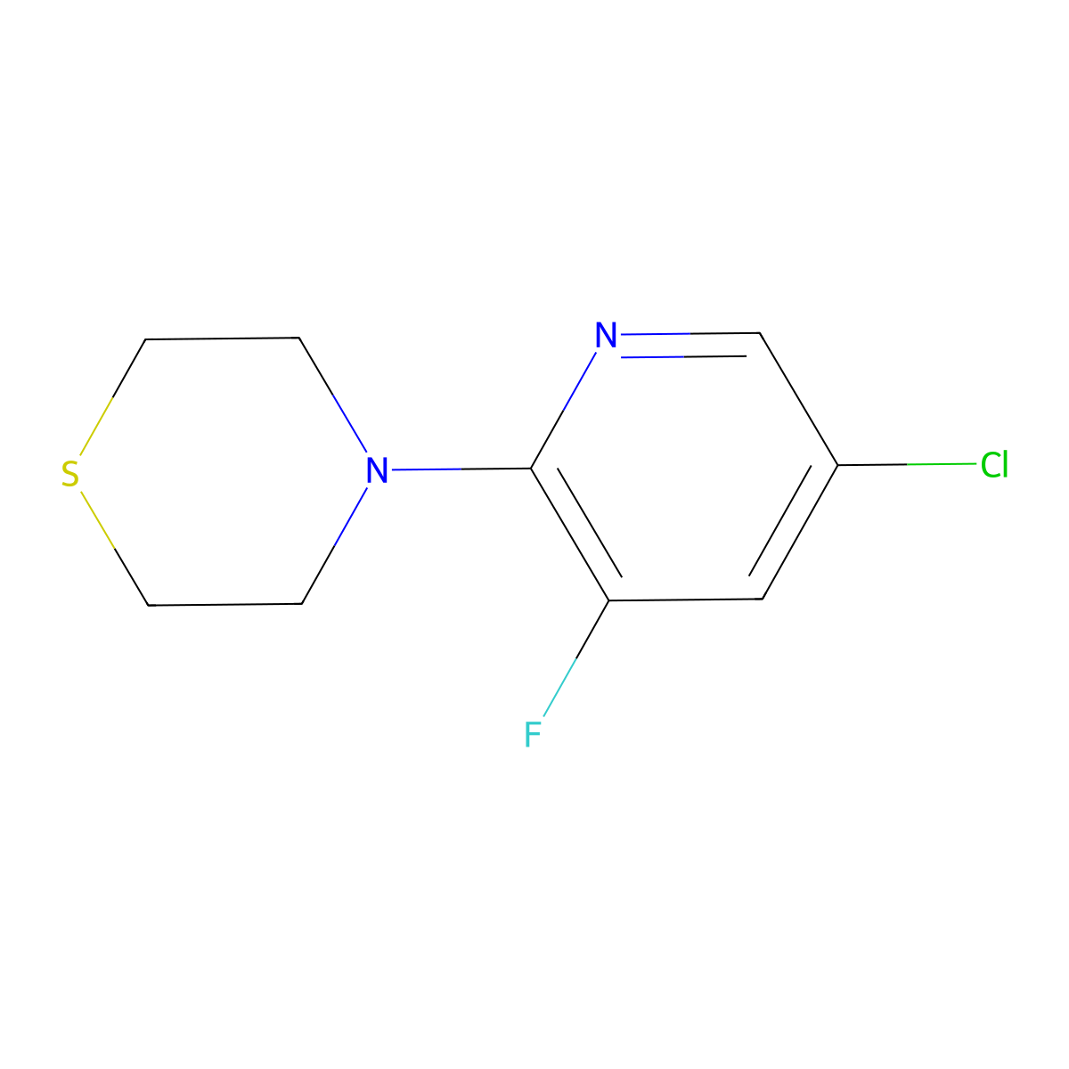 4-(5-Chloro-3-fluoropyridin-2-yl)thiomorpholine molecular structure, CAS 1508937-60-7
