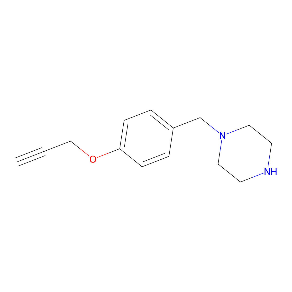 1-(4-(Prop-2-YN-1-yloxy)benzyl)piperazine molecular structure, CAS 1508956-79-3
