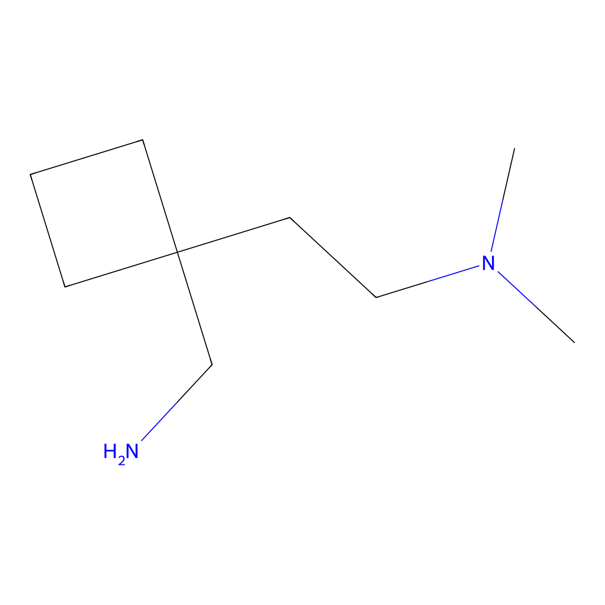 (1-[2-(Dimethylamino)ethyl]cyclobutyl)methanamine molecular structure, CAS 1508964-46-2