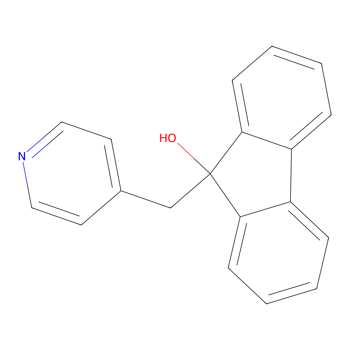 9-(Pyridin-4-ylmethyl)-9H-fluoren-9-ol molecular structure, CAS 150897-01-1
