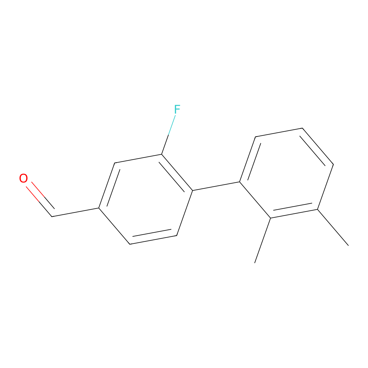 2-Fluoro-2',3'-dimethyl[1,1'-biphenyl]-4-carboxaldehyde molecular structure, CAS 1508978-93-5