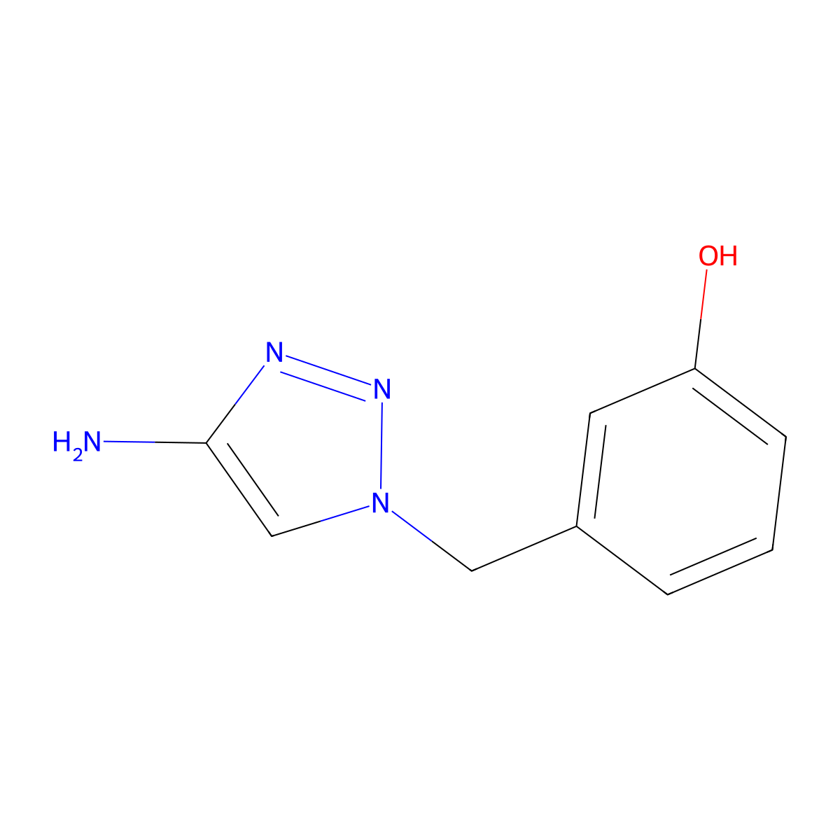 3-[(4-Amino-1H-1,2,3-triazol-1-YL)methyl]phenol molecular structure, CAS 1508979-88-1