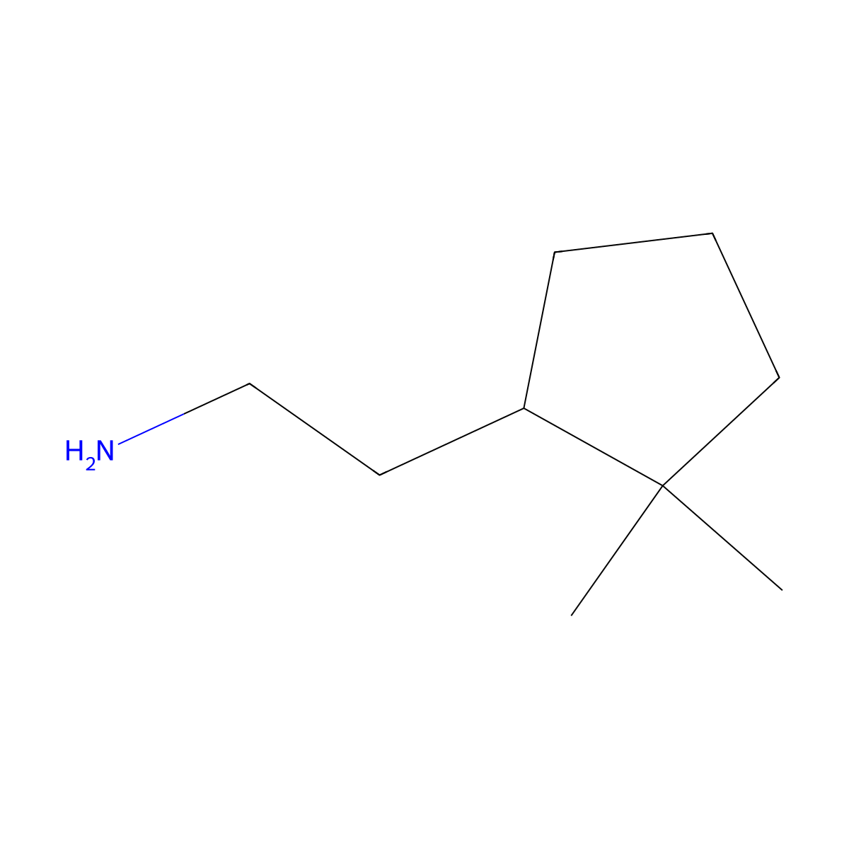 2-(2,2-Dimethylcyclopentyl)ethan-1-amine molecular structure, CAS 1508982-17-9