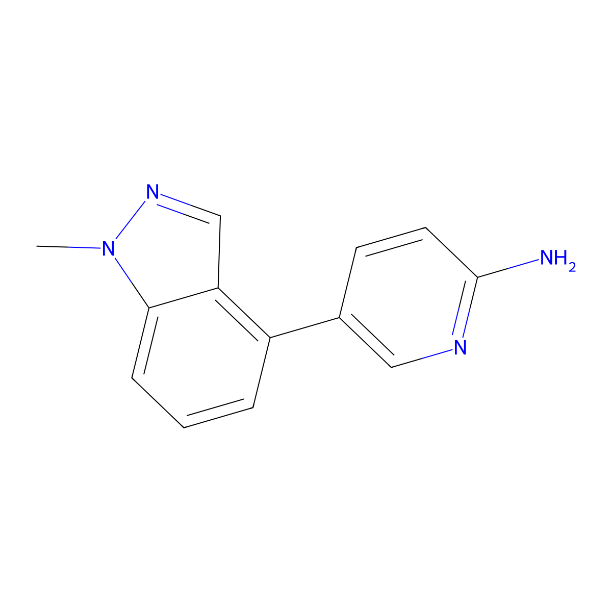 5-(1-Methyl-1H-indazol-4-yl)pyridin-2-amine molecular structure, CAS 1508982-18-0