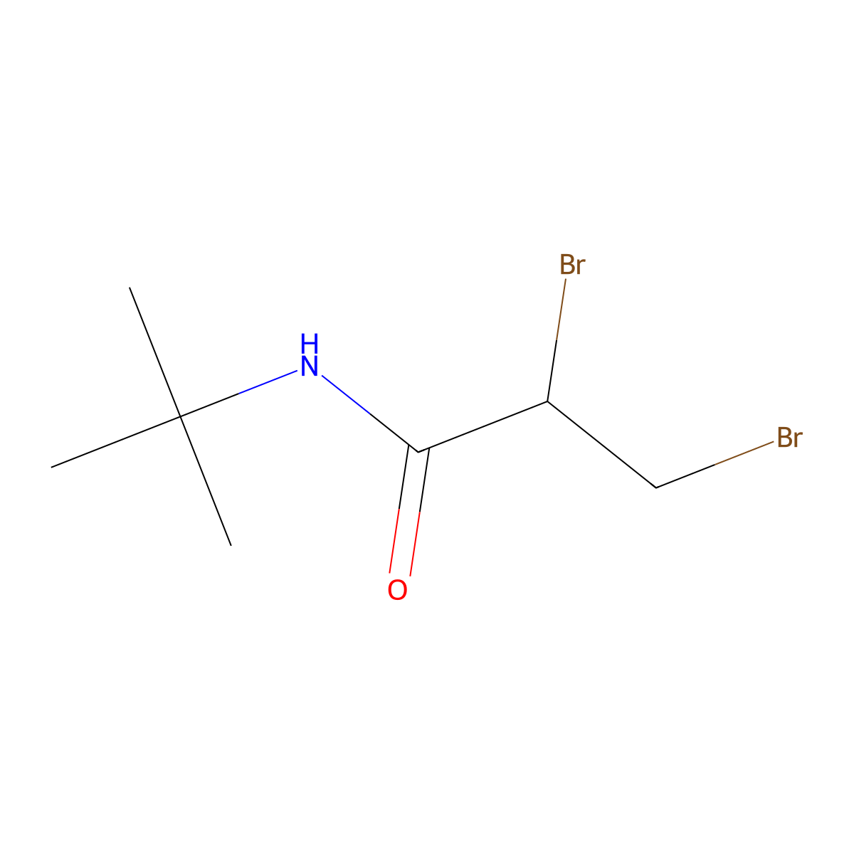 2,3-Dibromo-N-tert-butylpropanamide molecular structure, CAS 1509-53-1