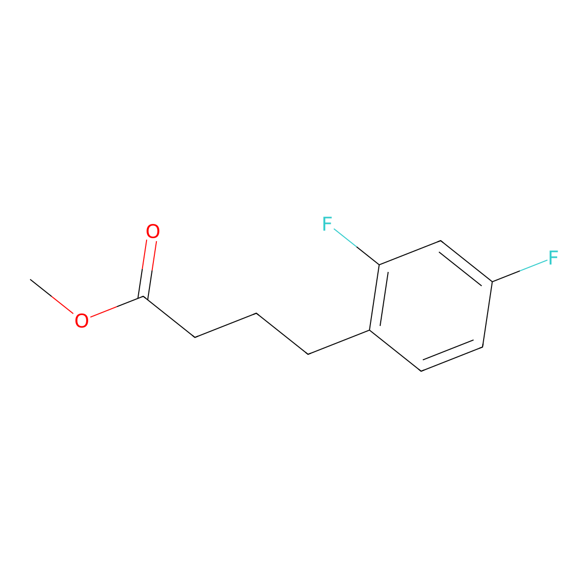 Methyl 4-(2,4-difluorophenyl)butanoate molecular structure, CAS 1509001-25-5