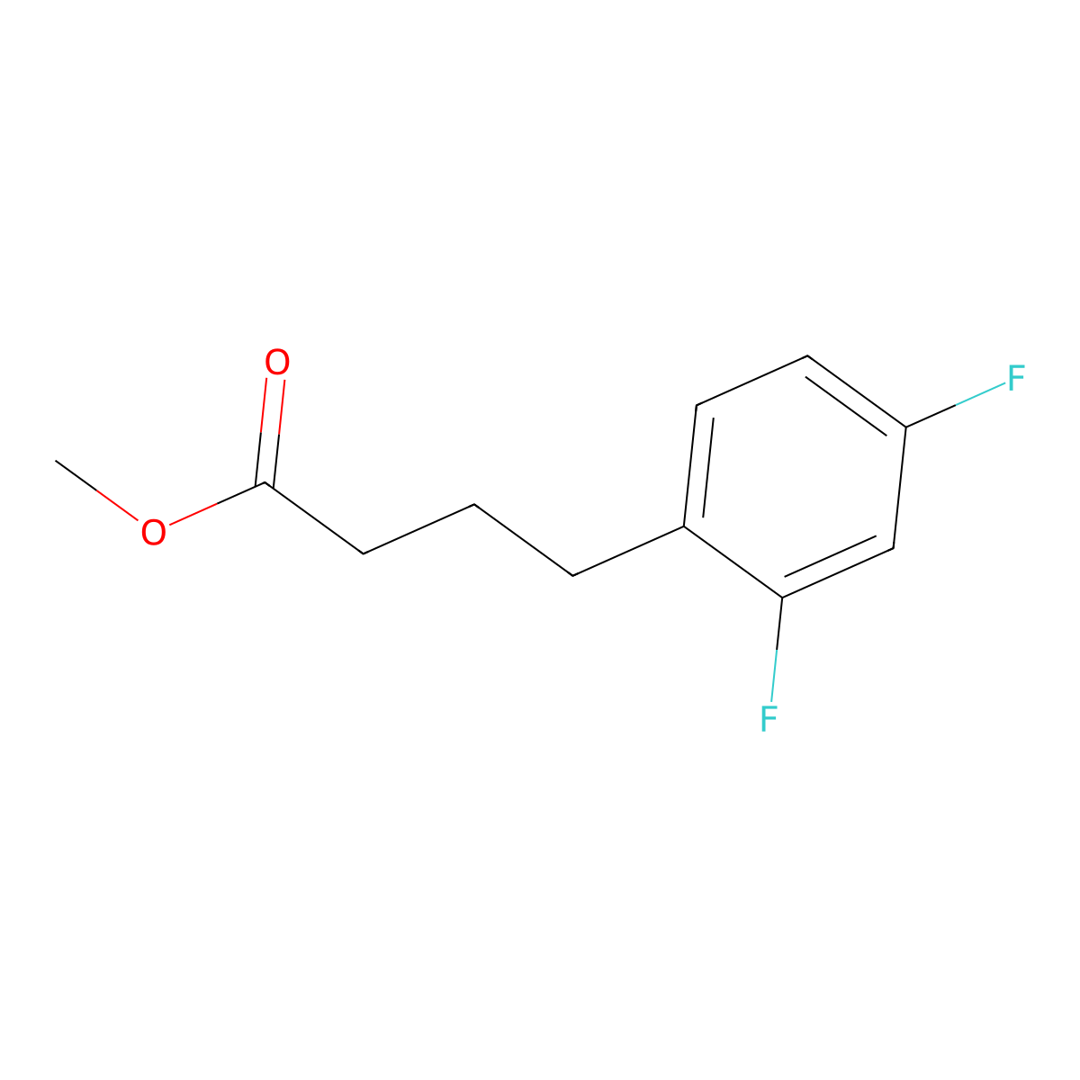 Methyl 4-(2,4-difluorophenyl)butanoate molecular structure, CAS 1509001-25-5